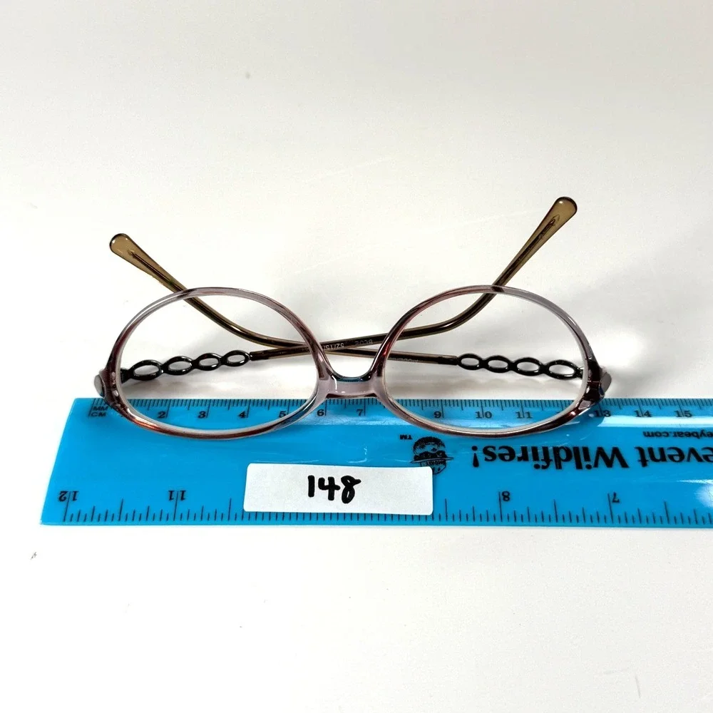 MODERN OPTICAL Audrey‎ Blue Eyeglasses Frame Only 52-15-135 Womens Clear Pink